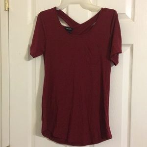 Burgundy top
